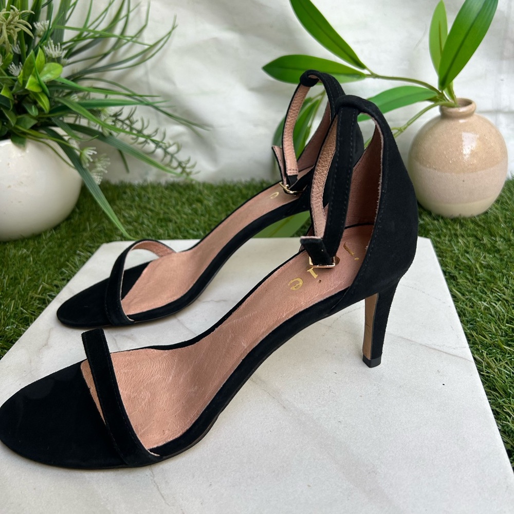 Joie Maisie Suede Sandal black women size 7.5 new no box - Picture 10 of 15